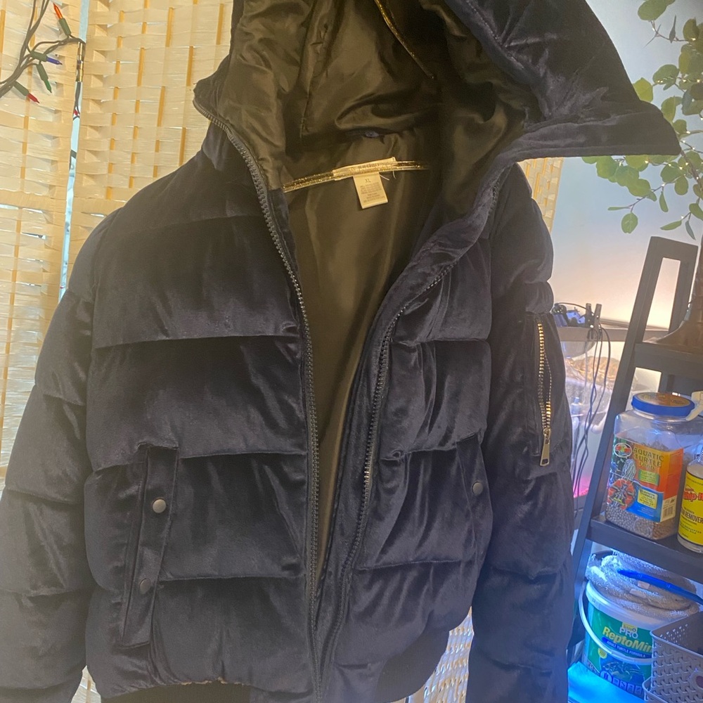 Women's dark blue, Puffer Jacket